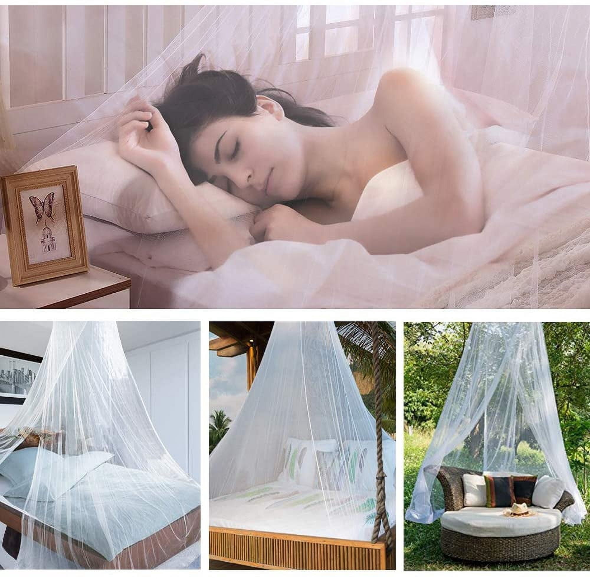 CAILDANL Bed Canopy Lace Mosquito Net for Girls Beds, Unique Princess Play Tent Mesh Canopies Large Lace Dome Curtain Drapes Home & Travel (Pink)
