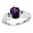 Purple Amethyst, variant on Amethyst Rings for Women Sterling Silver 925 Amethyst Ring Cubic Zirconia CZ Crystal Jewelry for Women Ctw 1.85 Birthday Christmas Gifts Size - 8