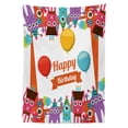 thumbnail image 3 of Ambesonne Cartoon Tablecloth Rectangular Table Cover, Birthday Party with Animals, 52"x70", Multicolor, 3 of 4