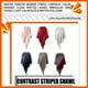 thumbnail image 5 of Poncho de invierno Qarigey para mujer chal a rayas rojo, 5 of 6