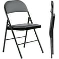 thumbnail image 2 of MAYEERTY 2 Pack All-Steel Metal Folding Chair for Home, Office, Party, Double Braced, Black, 2 of 9