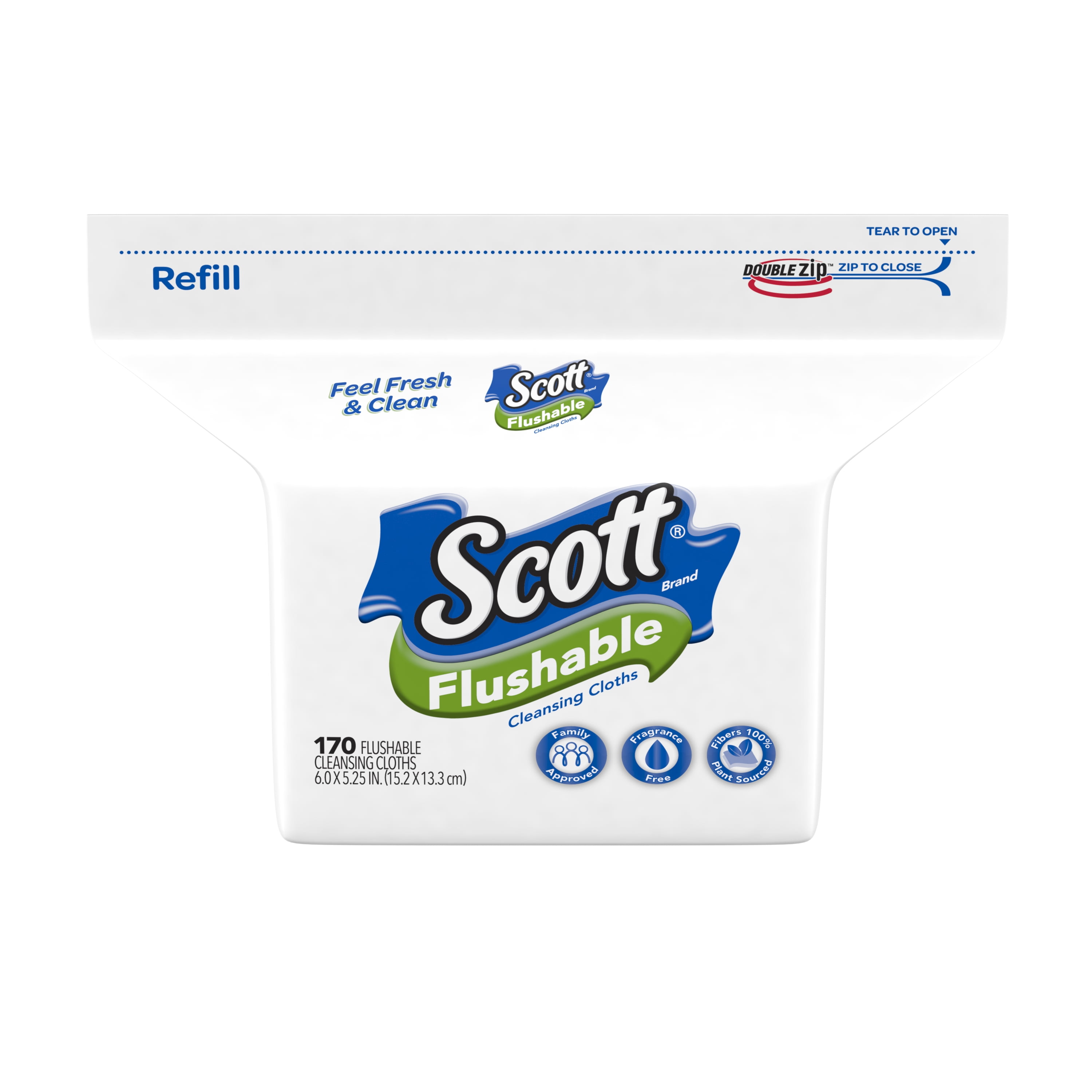 flushable wipes unscented