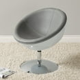 thumbnail image 2 of Fauteuil circulaire moderne Mod de CorLiving en cuir reconstitué, 2 of 7