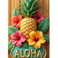 thumbnail image 3 of Colorful Floral Aloha Tropical Banner Decorative Hibiscus Pineapple Design for Luau Party Beach Celebration Summer Events, 3 of 7