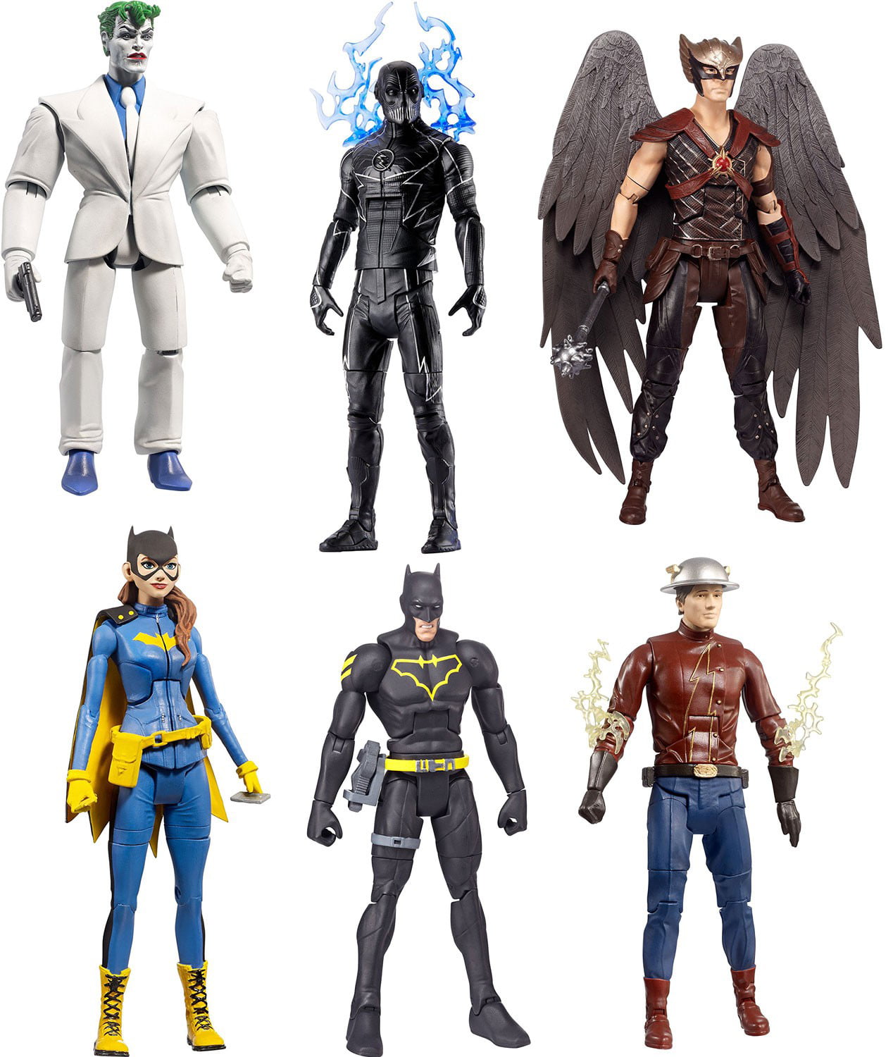 Flash,Hawkman,Joker,Batman,Batgirl,Zoom DC COMICS MULTIVERSE-King Shark SET 6 