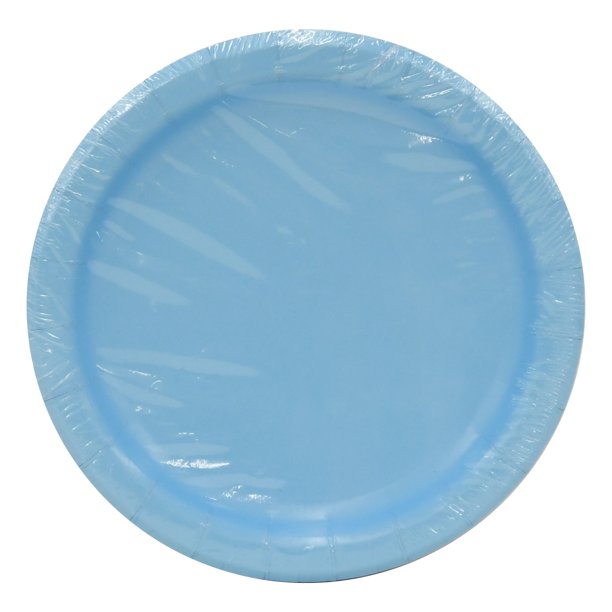 Way To Celebrate Paper Dessert Plates, Light Blue, 7in, 24ct Walmart