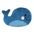 thumbnail image 5 of CHAO Alfombra de baño azul - Alfombra antideslizante con forma de ballena, alfombra absorbente de microfibra lavable, 5 of 5