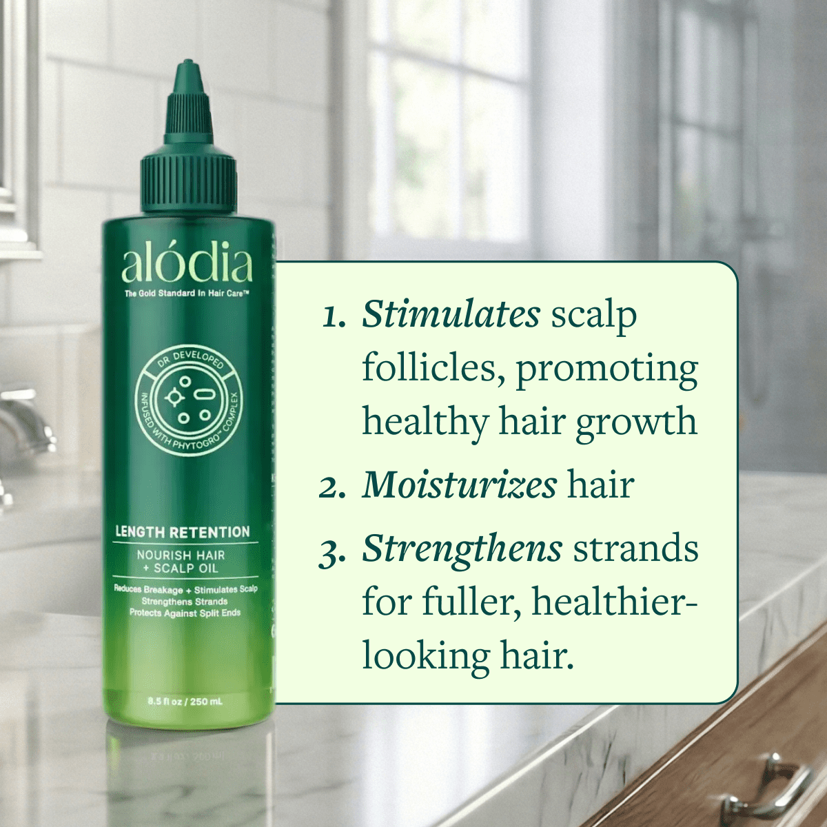 ALODIA Nourish & Grow Hair and Scalp Treatment - Avocado Oil & Rosemary Pre-Shampoo and Hot Oil for All Hair Types - 8 oz