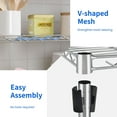 thumbnail image 6 of BestOffice Adjustable Storage Shelves Metal Storage Shelf(Chrome, 21.5L x 11.6W x 47.6H) 750 pounds, 6 of 8