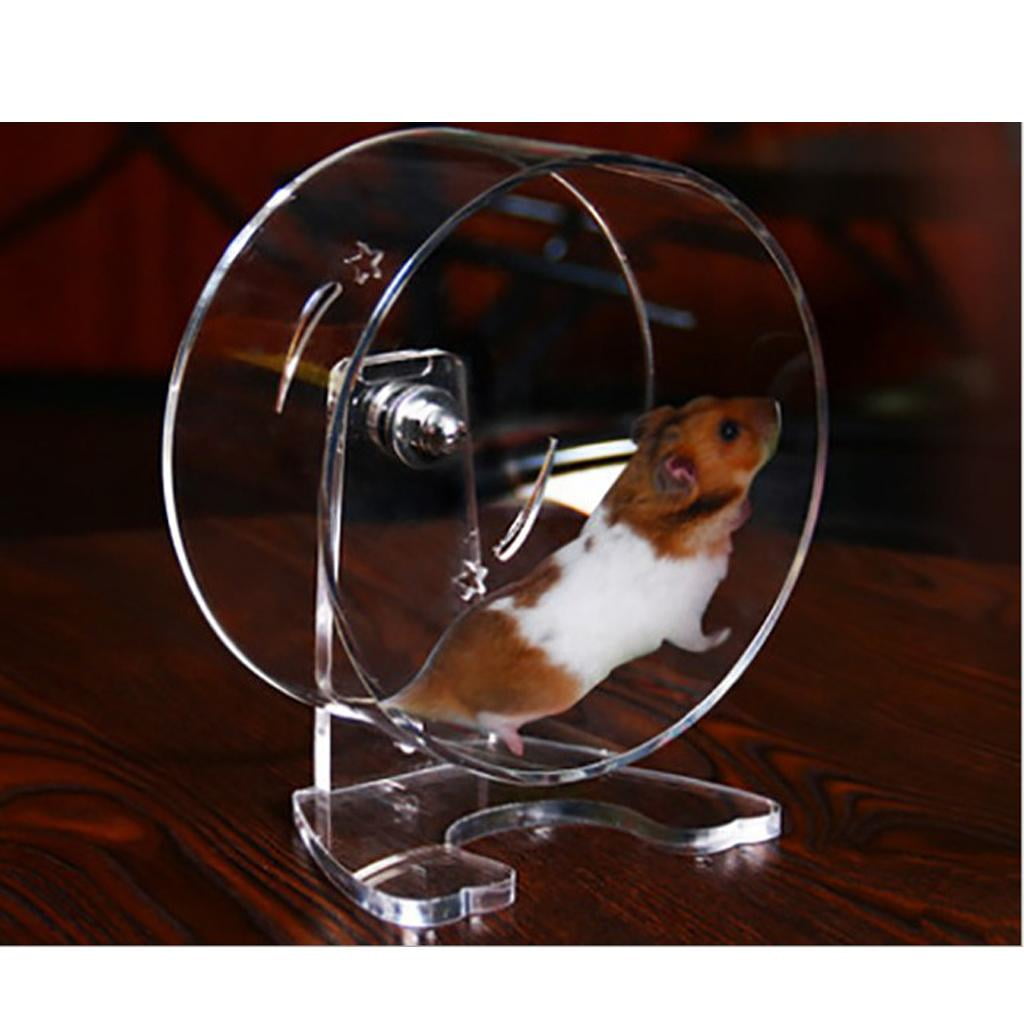 EHJRE Wheel Running Exercise Acrylic Scroll Silent Hamster Rat Gerbil Toy - 15cm, as described