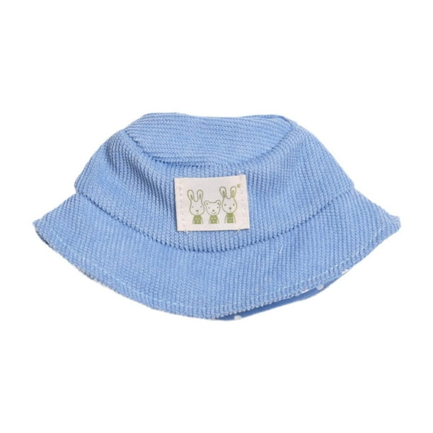 Gorro de muñeca, minigorro, accesorio de disfraz para muñeco de pato de peluche de 15 cm, regalo de cumpleaños Azul
