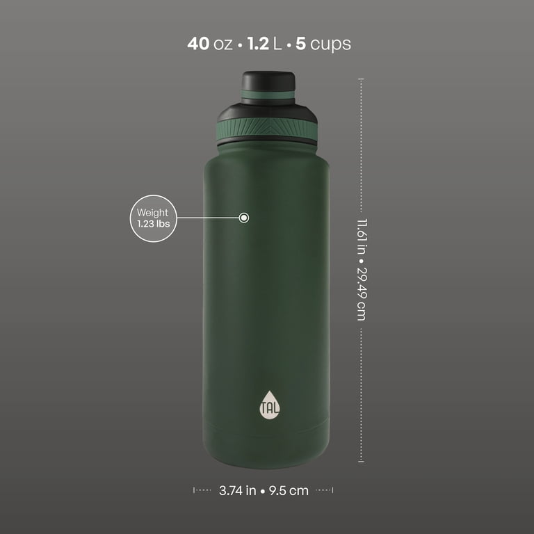 TAL 40 Oz Insulated Stainless Steel Water Bottle, 2-Pack photo 5