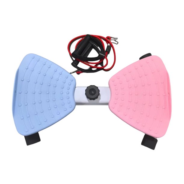 Máquina de torsión de cintura para mujeres, tabla de abdominales, antideslizante, práctica y con resistencia. Azul Rosa