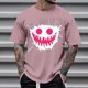 thumbnail image 1 of Blusas y camisas de manga corta con cuello redondo para hombre, blusas casuales de verano a la moda con cuello redondo y estampado para hombre., 1 of 4
