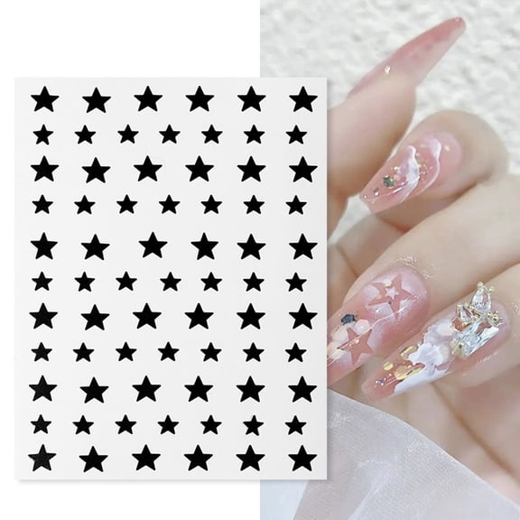 Nail Stencils French Tip Design Kit with Star Heart Printing Template for DIY Nail Decoration