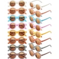 thumbnail image 1 of Frienda 16 pares de gafas de sol para niños, lindas gafas de sol redondas, gafas para niños, niñas, deportes al aire libre en la playa, edades de 3 a 10 años, 1 of 3