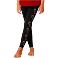 thumbnail image 2 of YAYUBA Girls' Christmas Skinny Pants Elk Print Legging Xmas Tree Casual Leggings Santa Claus Colored Lights Trousers, 2 of 6