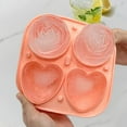 thumbnail image 6 of Ice Cube Tray,Rose & Heart Large Ice Cube Tray Non Stick Food Grade Silicone Ice Ball Maker Whiskey Ice For Cocktails Whiskey Built In Funnel, 6 of 9
