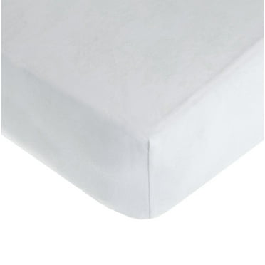 American Baby Co. Cotton Jersey Knit Fitted Mini Crib Sheet, White