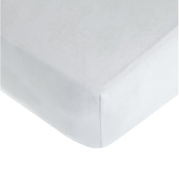 American Baby Company TL Care 100% Natural Cotton Fitted Mini Crib Sheet 38" x 24" - Soft & Breathable Small Nesting Portable Crib Sheet, Fits Pack N Play Mattresses, White, for Boys & Girls