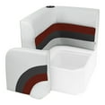 thumbnail image 2 of Wise 8WD133-1009 Deluxe Series Pontoon Radius Corner Lounge Seat and Backrest Cushion Set, White/Red/Charcoal, 2 of 5