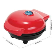 Mini Waffle Maker,Heart Shape Design Chaffle Maker,4 Inch Non-Stick Griddle for Waffles,Portable Pancake Maker Machine for Kid, Easy To Clean,Perfect for Make Chicken Patty,Sandwich