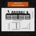 thumbnail image 2 of 1Set Baseball Medal Holder Display Hanger Rack Frame for Sport Race Metal Medal Hanger for Baseball Competition 15.75x6Inches, 2 of 7