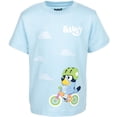 thumbnail image 2 of Pack de 2 camisetas Bluey Bingo Dad Little Boys azul/gris 7-8, 2 of 9