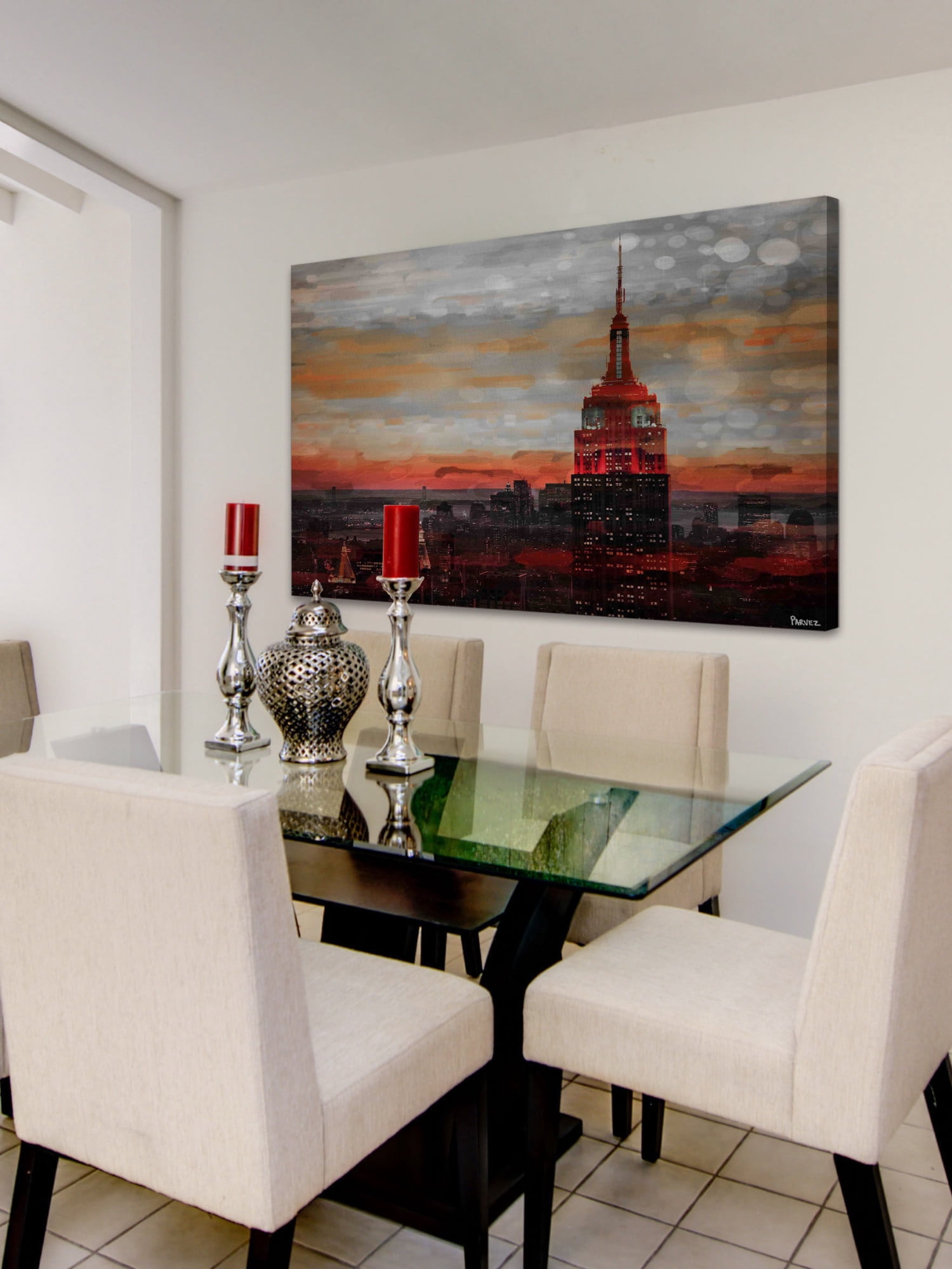 Parvez Taj "Red Hot NYC" Print on Canvas