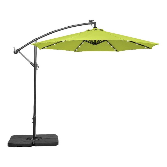 Westlake Parasol de Patio Solaire à LED de 10 Pieds avec Poids de Base de 4 Pcs