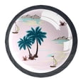 thumbnail image 1 of 4 Pcs Coconut Tree Knobs for Kitchen Cabinet Cupboard Dresser Bookcase Drawer Pulls Handles Round Home Decor, 1 of 8