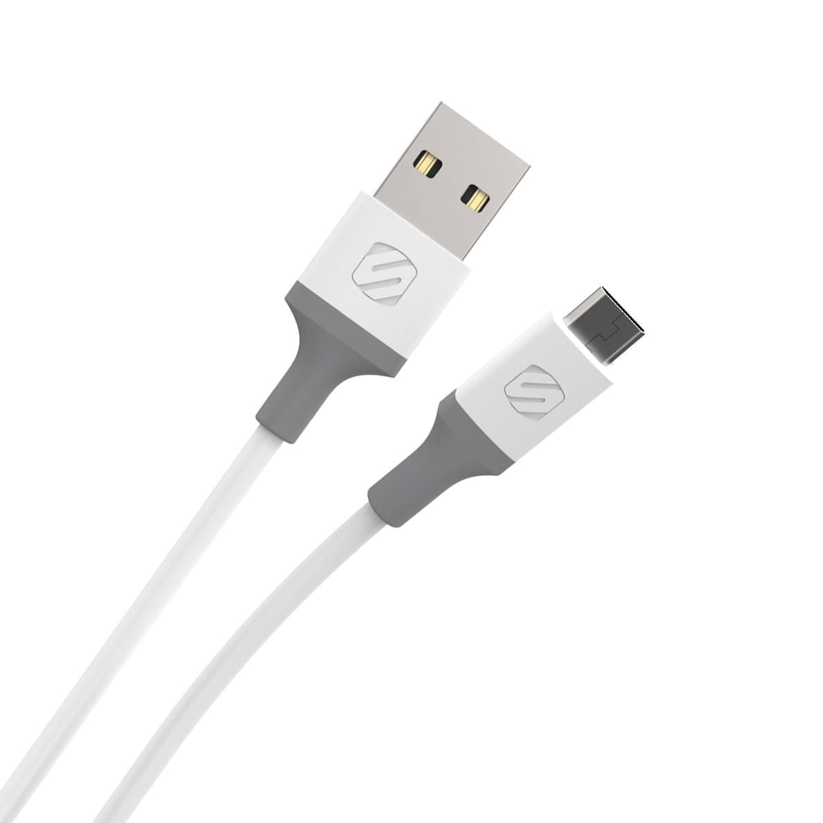 Scosche MA10WG-SP Strikeline 10-ft. USB to Micro-USB Charge & Sync Cable White/Gray