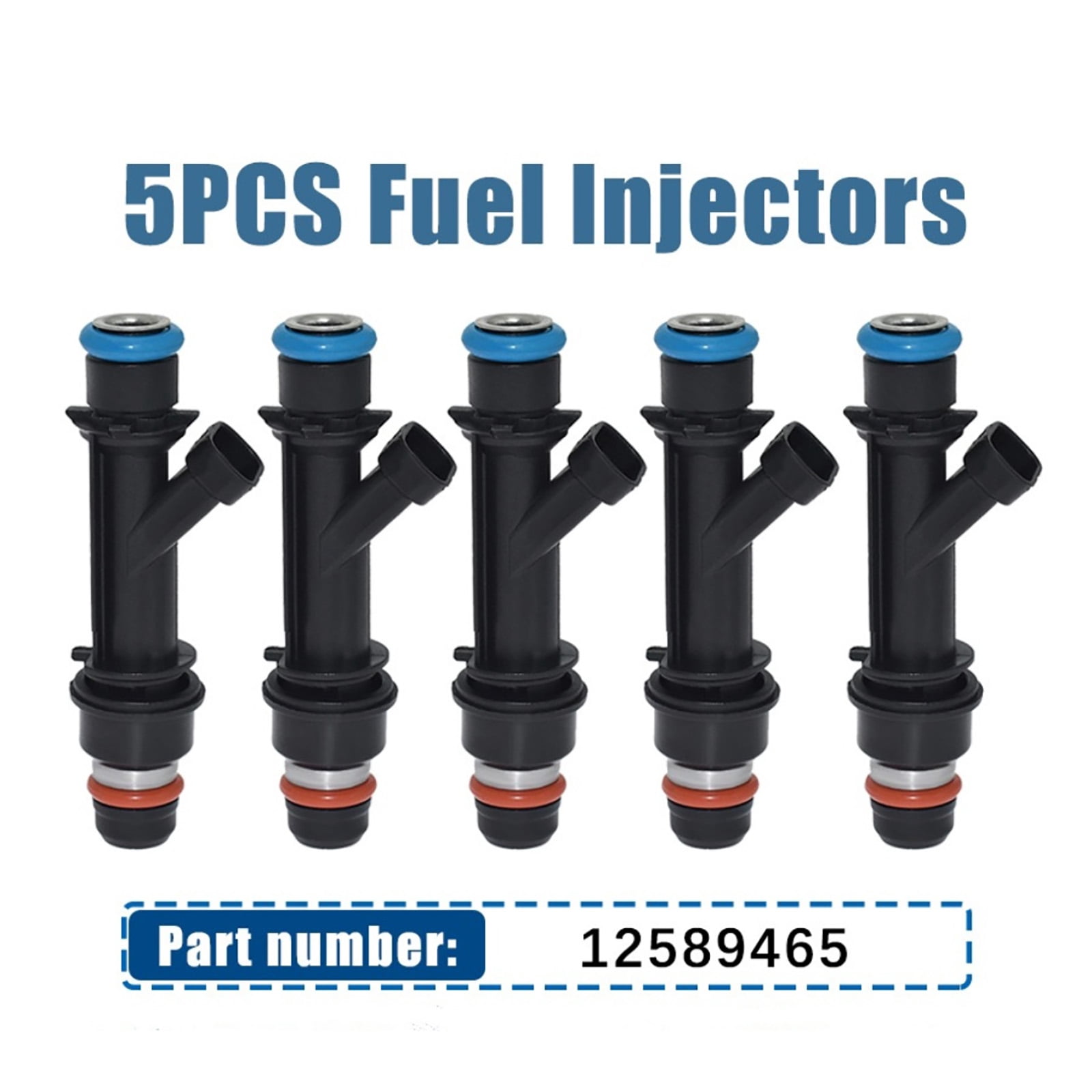 GUYUTING Black Fuel Injectors for Multiple Vehicles Including Chevrolet, GMC, Isuzu & Hummer, 5PCS