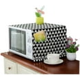 thumbnail image 1 of Microwave Oven Cover Dustproof Cotton Machine Protector Decorative Kitchen Appliance Cover with Side Storage Pockets(Black Triangle), 1 of 7