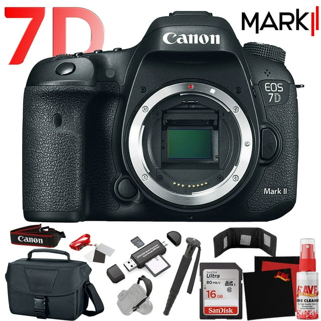 Canon EOS 7D Mark II DSLR Camera Body (Intl Model) +Extra Accessory Bundle