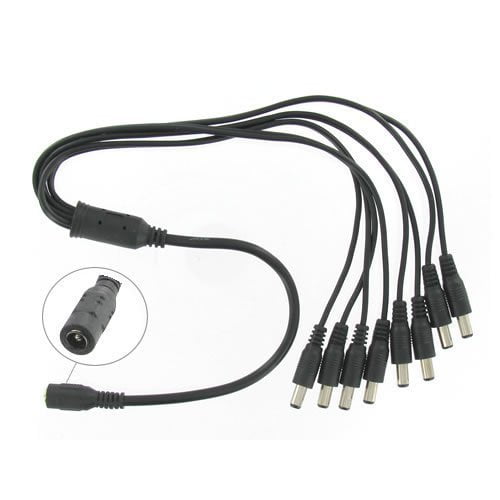 Security Camera 8ch Power Supply Splitter Cable 1 Female 8 Male 2 1mm Adaptor Walmart Com