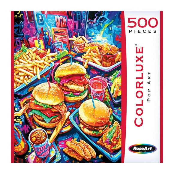 RoseArt - Colorluxe 500 pièces - Snack Attack - Puzzle emboîtable pour adulte