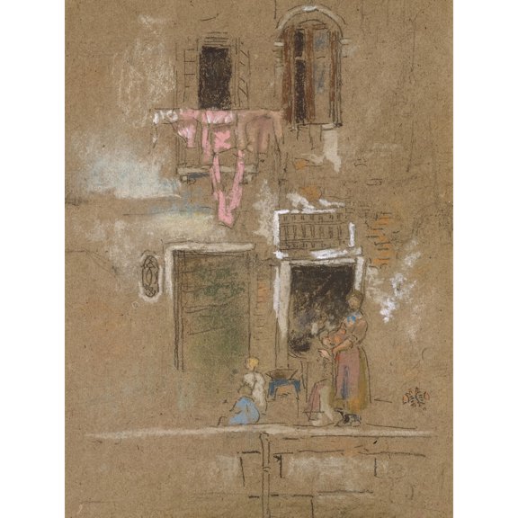 Whistler Note In Pink And Brown Painting Extra Large XL Wall Art Poster Print