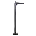 thumbnail image 4 of Westbrass 39" Floor Mount Ultra High Flow Tub Filler with Sleek Handheld Shower, Satin Nickel, 4 of 15