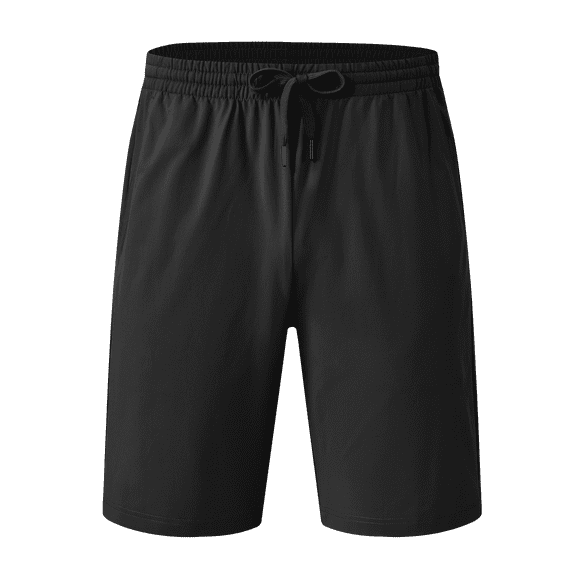 Men's Casual Work Shorts 4-Pocket Outdoor Summer Beach Shorts with Drawstring Black 36W
