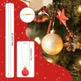 thumbnail image 2 of DIYASY 300Pcs Christmas Ornament String Hooks, Gold Ornaments Hangers for Christmas Tree Ribbon Hanger Strings Decorations with Snap Fastener Polyester Precut Hanging Ropes, 2 of 7