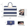 thumbnail image 5 of Womens Handbag Top Handle Shoulder Bag Tote Satchel Purse Work Bag with Matching Wallet, 5 of 7