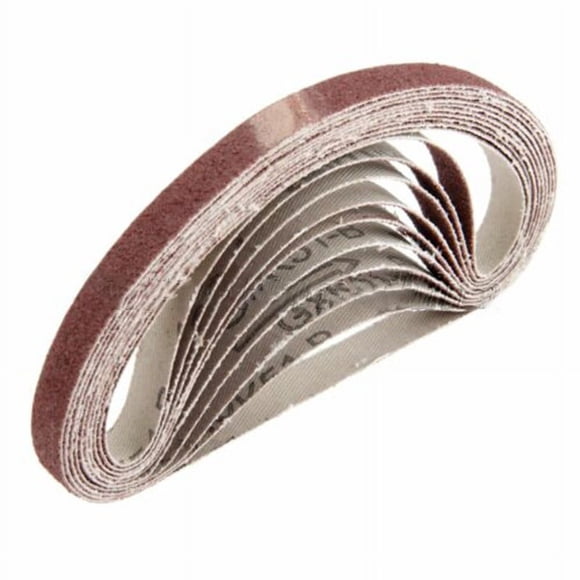 BTOER 10pcs Sanding Belts 330*10mm 40/60/80/120/150/180/240/320/400/600 Grit Sander File Belt Set Abrasive Tools Accessories