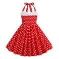 thumbnail image 2 of gdxvjhbj Robe de Fête pour Préado Robe d'Été pour Petite Fille Robe Florale à Manches Courtes Tenue Décontractée Robe Taille 9-10 (Rouge, 9-10 Ans), 2 of 6