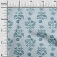 thumbnail image 2 of oneOone Cotton Poplin Turquoise Blue Fabric Watercolor Floral Craft Projects Decor Fabric Printed By The Yard 56 Inch Wide, 2 of 4