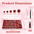 thumbnail image 2 of Austok 24000Pcs Resin Rhinestones for Bedazzling Multi Size Nail Flatback Rhinestones with Glue Pickup Pen for Crafting Clothing Shoes Nail Art, 2 of 9