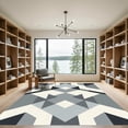 thumbnail image 2 of ODIKA 4'x6' Machine Washable Non-Slip Area Rug, Geometric Gray High Traffic Rug with Pad, Gray, 1051698, 2 of 8