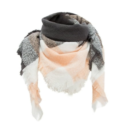 Hontri Scarf Ladies Plaid New Thorn Square Scarf Ladies Plaid Scarf Scarf for Women Orange Hontri Scarf Ladies Plaid New Thorn Square Scarf Ladies Plaid Scarf Scarf for Women Orange
