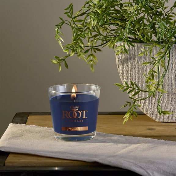ROOT Candles Waterline Scented Candle, 6.3 oz Veriglass Jar – Fresh Coastal Fragrance, Proprietary Beeswax Blend, Made in Medina, Ohio