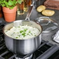 thumbnail image 2 of Babish 135438.02R 3.5 qt. Stainless Steel Tri-Ply Double Riveted Saucepan with Lid, Silver, 2 of 5